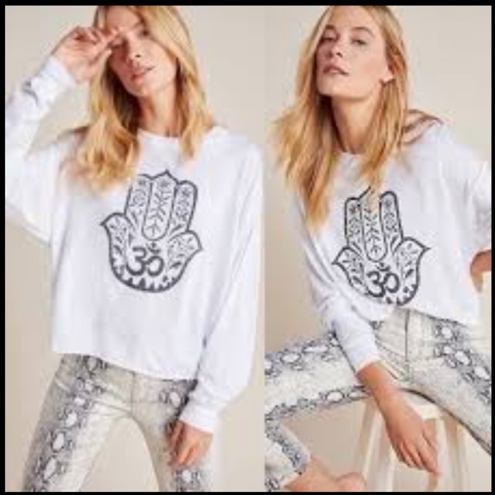 Anthropologie Hamsa Hand Long Sleeve